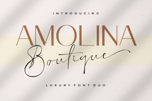Amolina Boutique: A Dual-Purpose Script & Sans Serif Font for Makers
