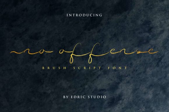 No Offense Font: A Delicate Handwritten Typeface for Thoughtful Branding