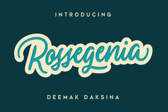 Rossegenia: A Cursive Script Font That Makes Your Brand Feel Thoughtful