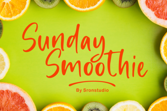 Sunday Smoothie: A Handwritten Font That Elevates Digital Branding